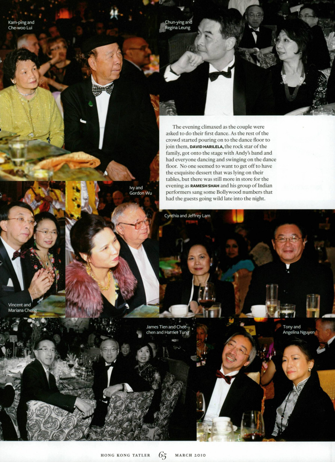 Sir Gordon Wu alongside his wife, Lady Ivy Wu, in our March 2010 event pages.