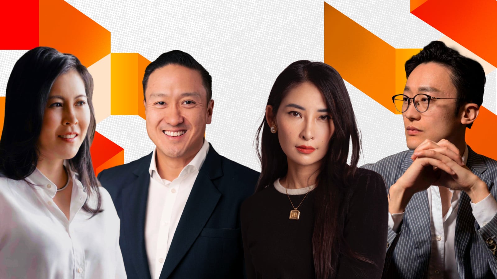 2026 Gen.T Tribe members include Space Faculty’s Lynette Tan, Foxmont Capital’s Franco Varona, NPM Photography’s Nicoline Patricia Malina and Gobi Partners’ Chibo Tang (Illustration: Nikki Duldulao)