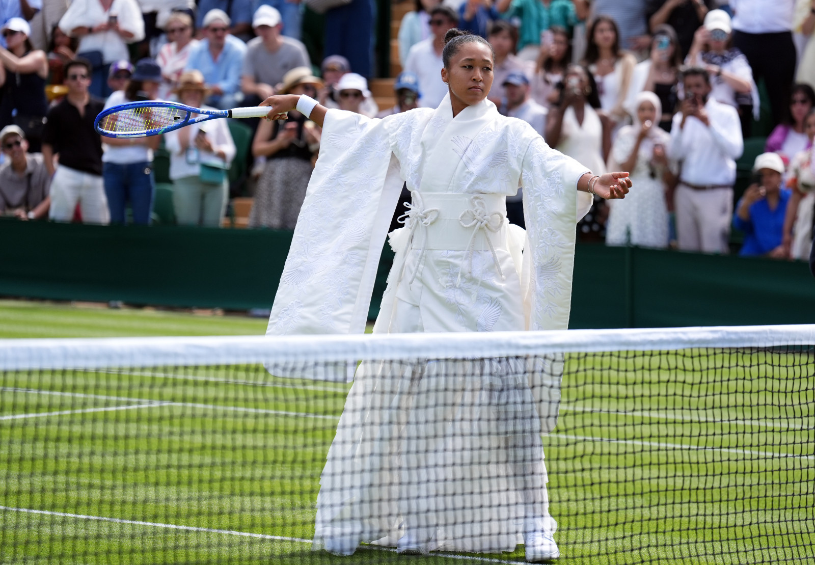 Naomi Osaka of Japan ahead of her match against Elsa Jacquemot of France during the Ladies' Singles on day one of the 2026 Wimbledon Championships at the All England Lawn Tennis and Croquet Club, London. Picture date: Monday June 29, 2026. (Photo by Mike Egerton/PA Images via Getty Images)