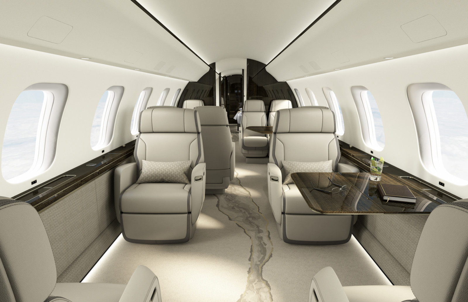 ภายในห้องโดยสารของ Bombardier Global 8000 (ภาพ: Bombardier)
