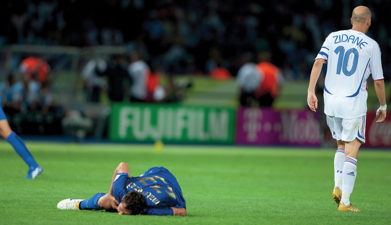 Frenchman Zinedine Zidane’s career ended in infamy at the 2006 World Cup final (Photo by Simon M Bruty/Getty Images)