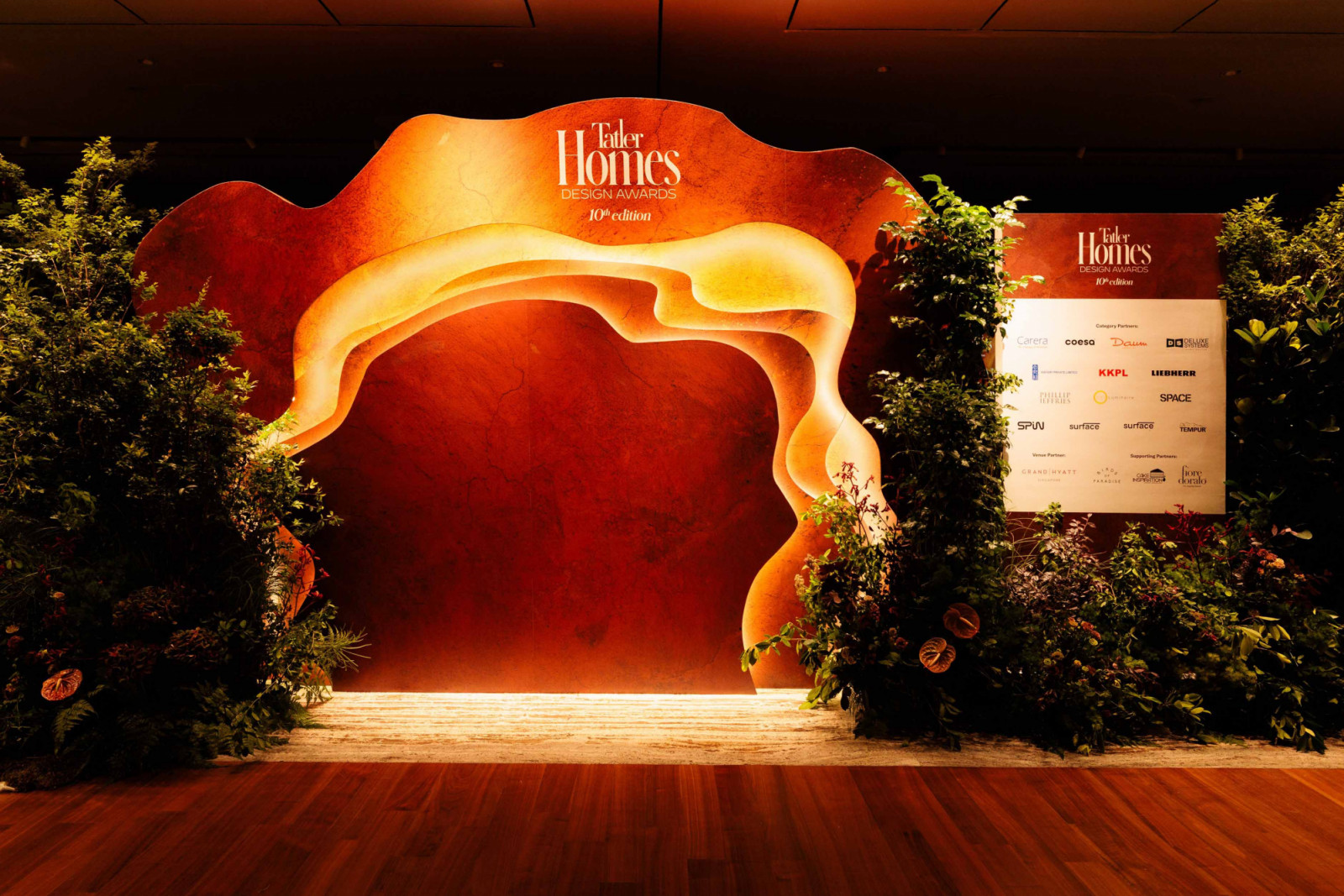 Tatler Homes Design Awards 2026 photowall design is inspired by the rings of tree trunk
