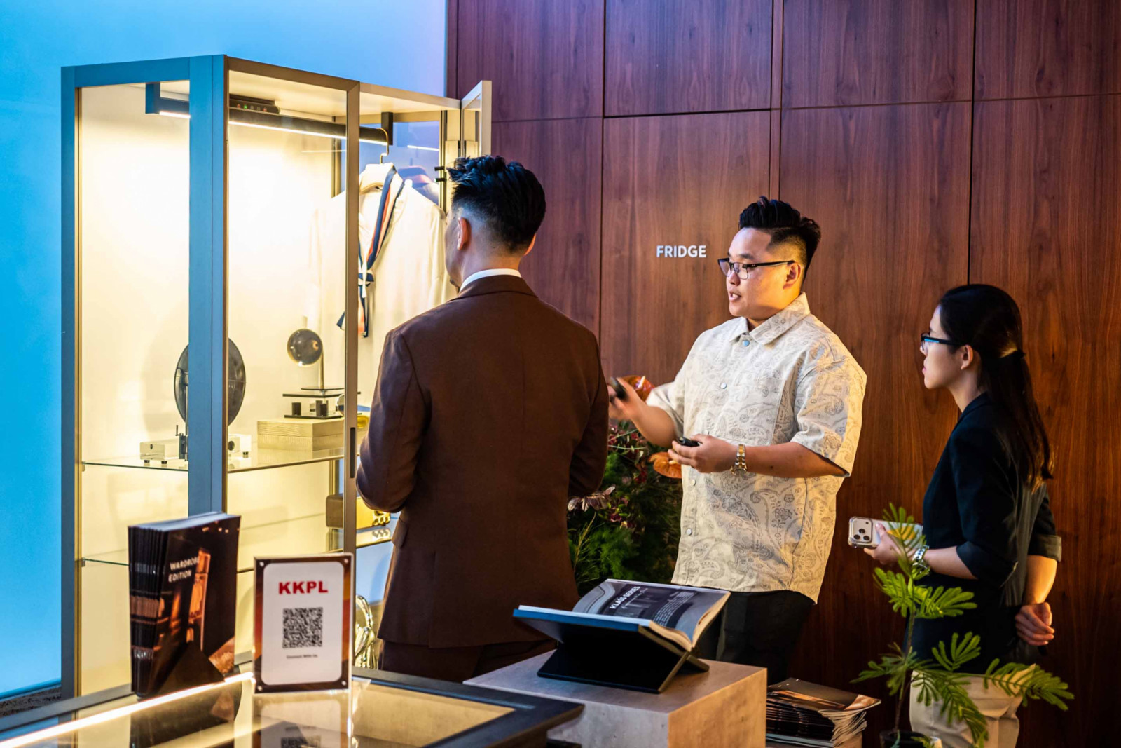 Guest interacting with KKPL display