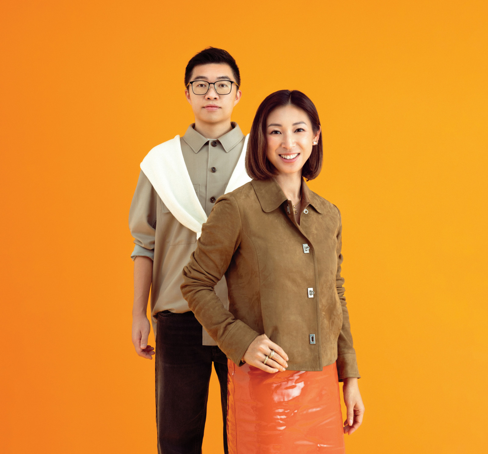 Steven Lam, co‑founder, Chairman and CEO, GoGoX; and Stephanie Tan, Founder and CEO, Nooci (Photo: Zed Leets)
