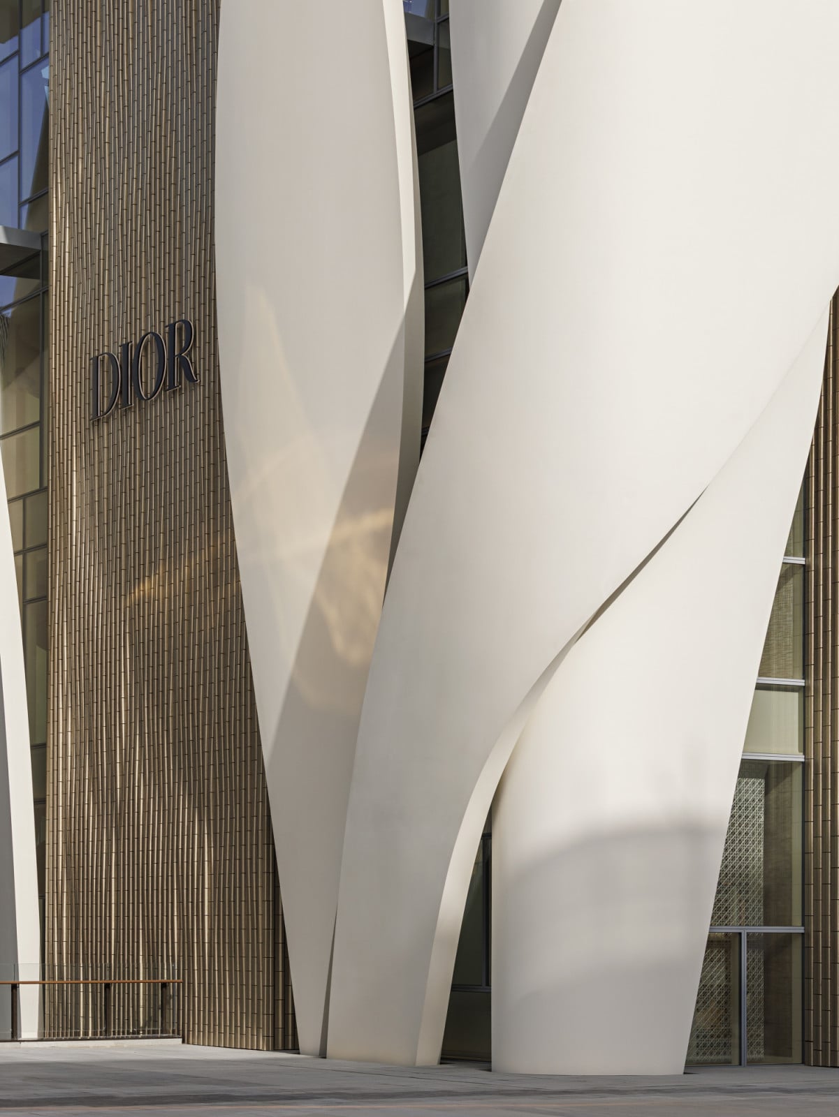The façade’s petal-shaped shells of the Dior store in Beijing Sanlitun reveal the sculptural quality of Christian de Portzamparc’s design (Photo: Kristen Pelou)