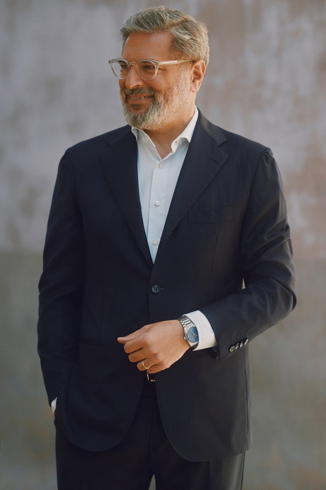 Guido Terreni wearing the Tonda PF Chronographe Mystérieux on his wrist