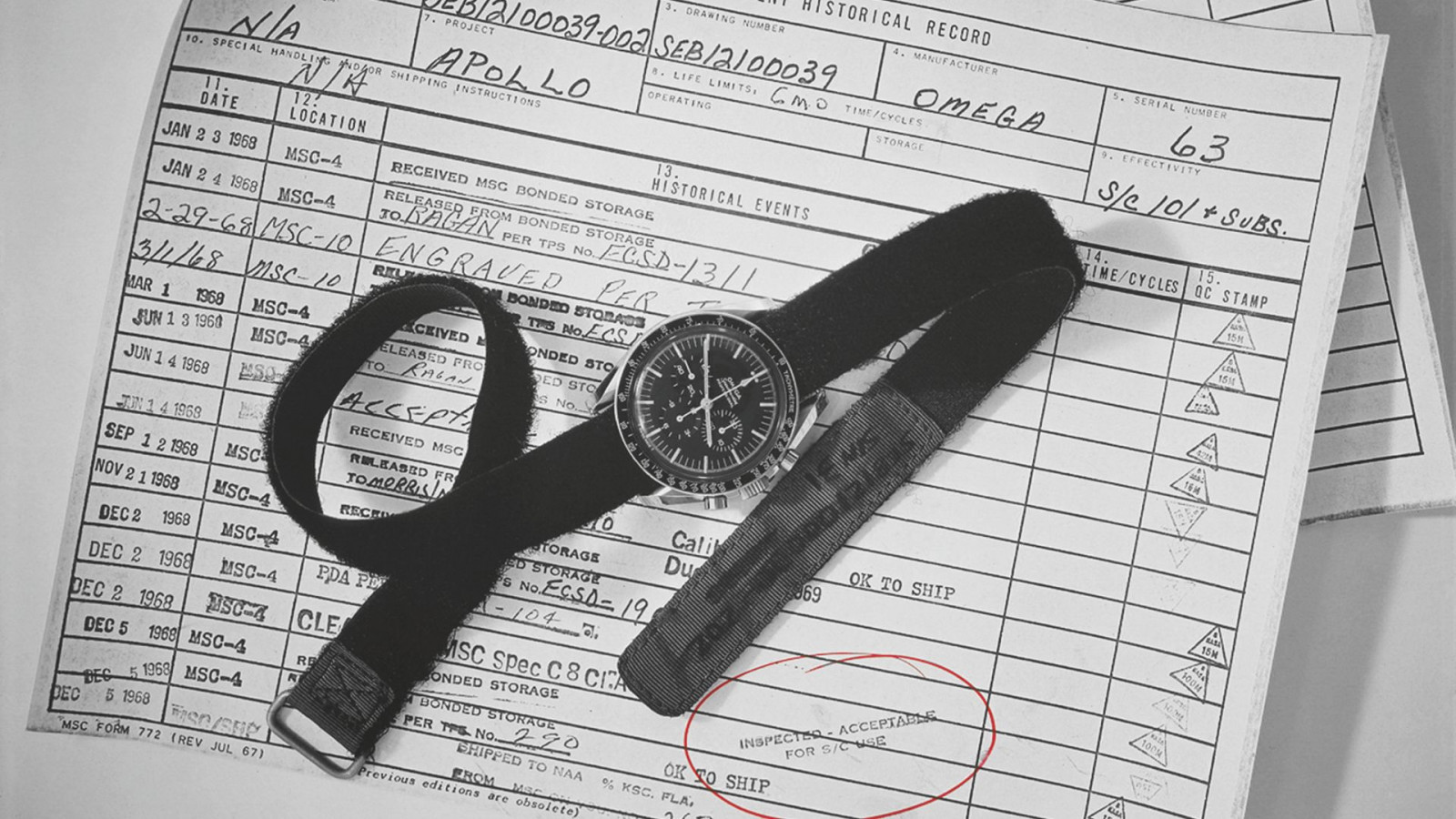 The Omega Speedmaster certified fit for spaceflight