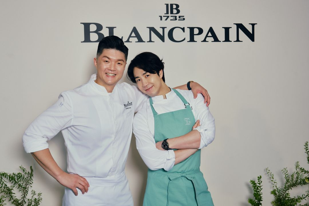 兩位米其林星級主廚林恬耀與孫鍾元在台灣最高地標頂峰相會!Photo: Blancpain)