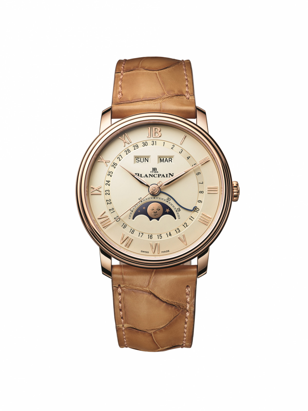 孫鍾元主廚佩戴錶款,Blancpain Villeret系列全日曆月相腕錶。Photo: Blancpain)