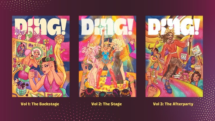 Students from CIIT College of Arts and Technology, creators of Ding! Zine Para Sa Bading