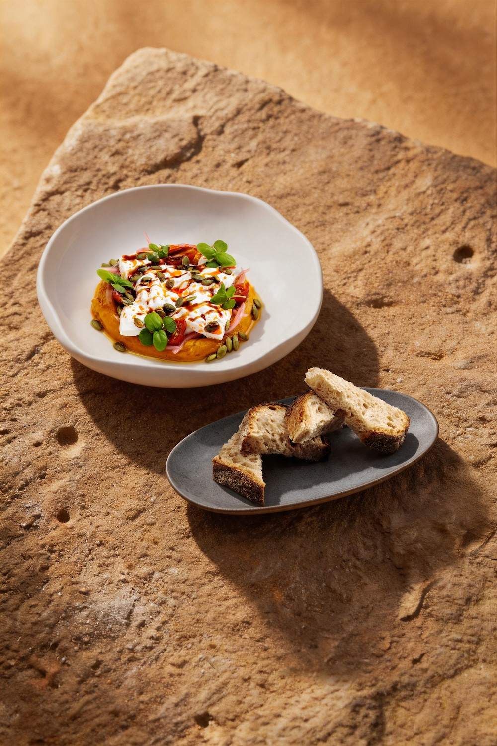 Foura’s burratina and roasted pumpkin