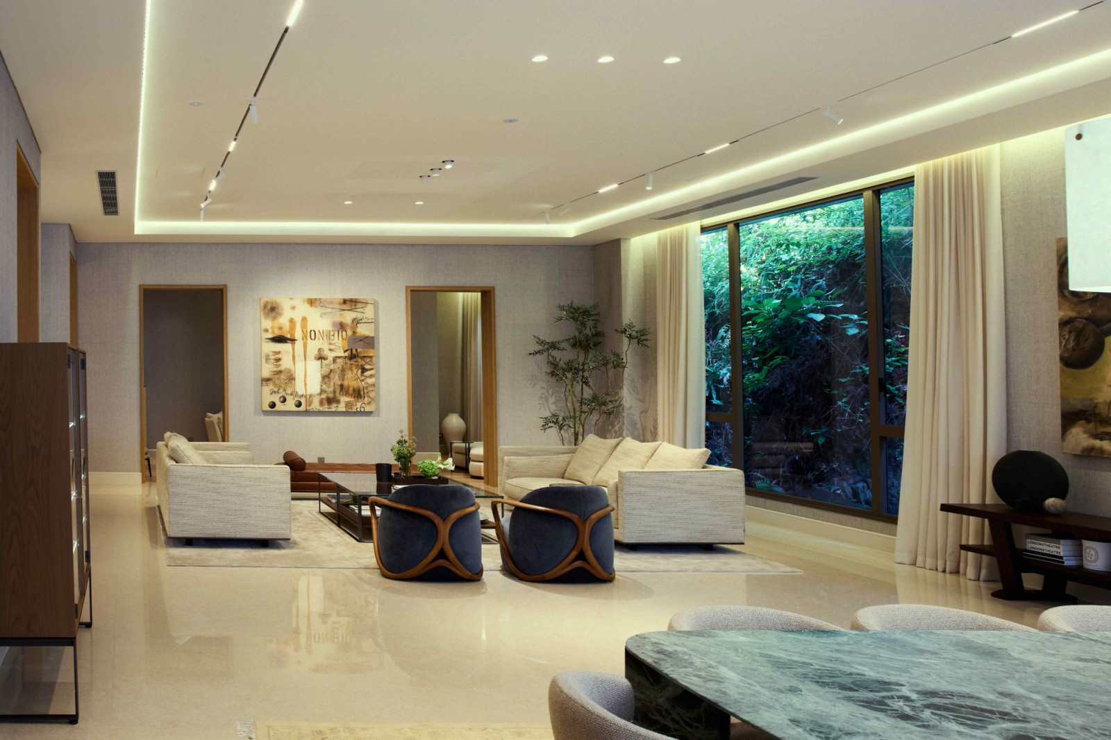 Each space was planned around its furnishings rather than the reverse