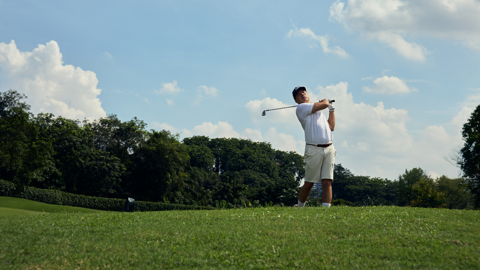 David Wong in action on the golf course