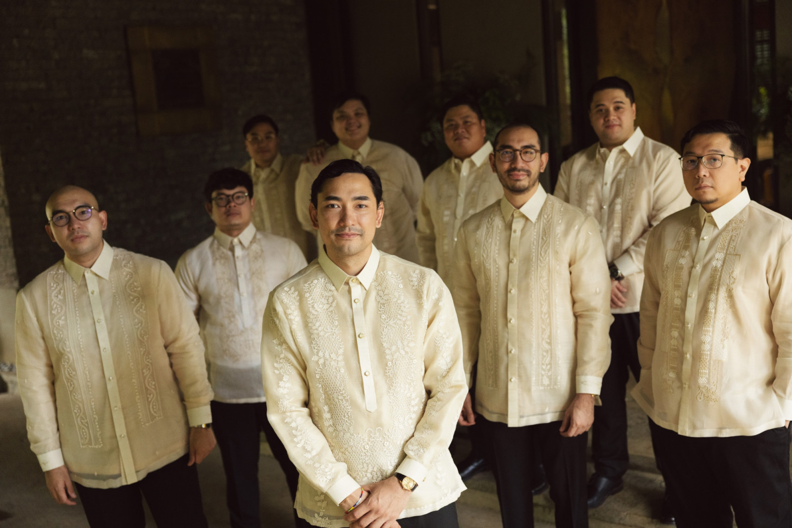 Tatler Weddings - Sabina Yulo and Enrique Mathay - Pele Mathay, Anton Caballero, Mark Fule, Markie Reyes, Jigs Akol, Monti Mathay, Rapho Luna, Migo Valdez. Groom entourage by Joseph Pascual