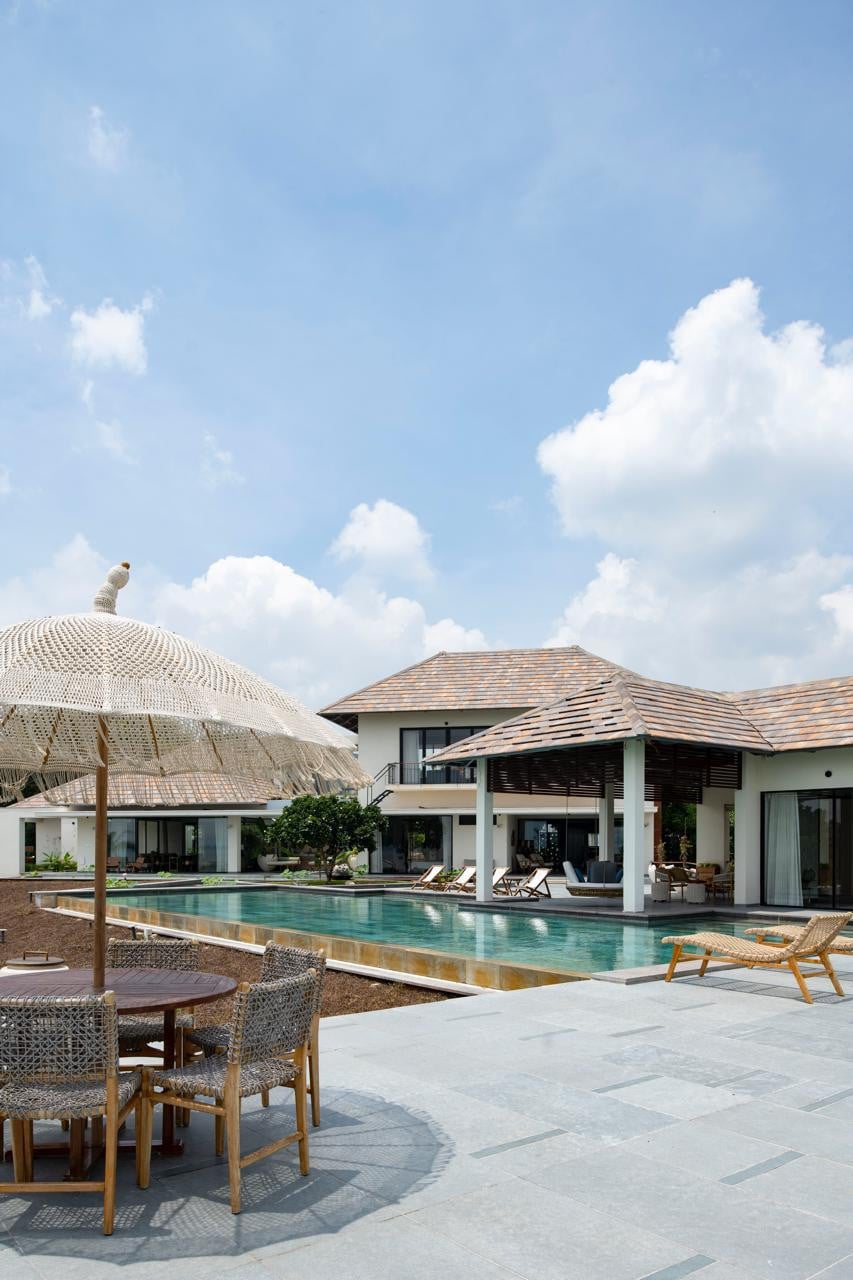The spacious outdoor terrace for larger gatherings