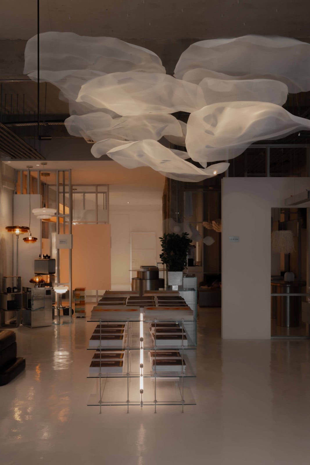 Brétema by Spanish studio A-emotional light, its cloud-like layered mesh