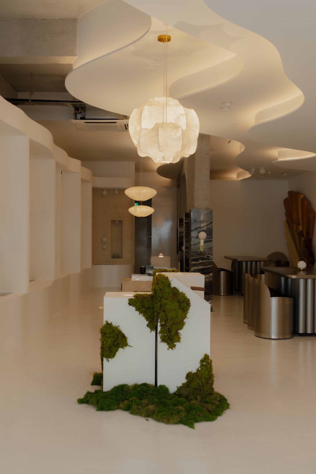 Sol Luminaire’s showroom dressed for The Hour of Light