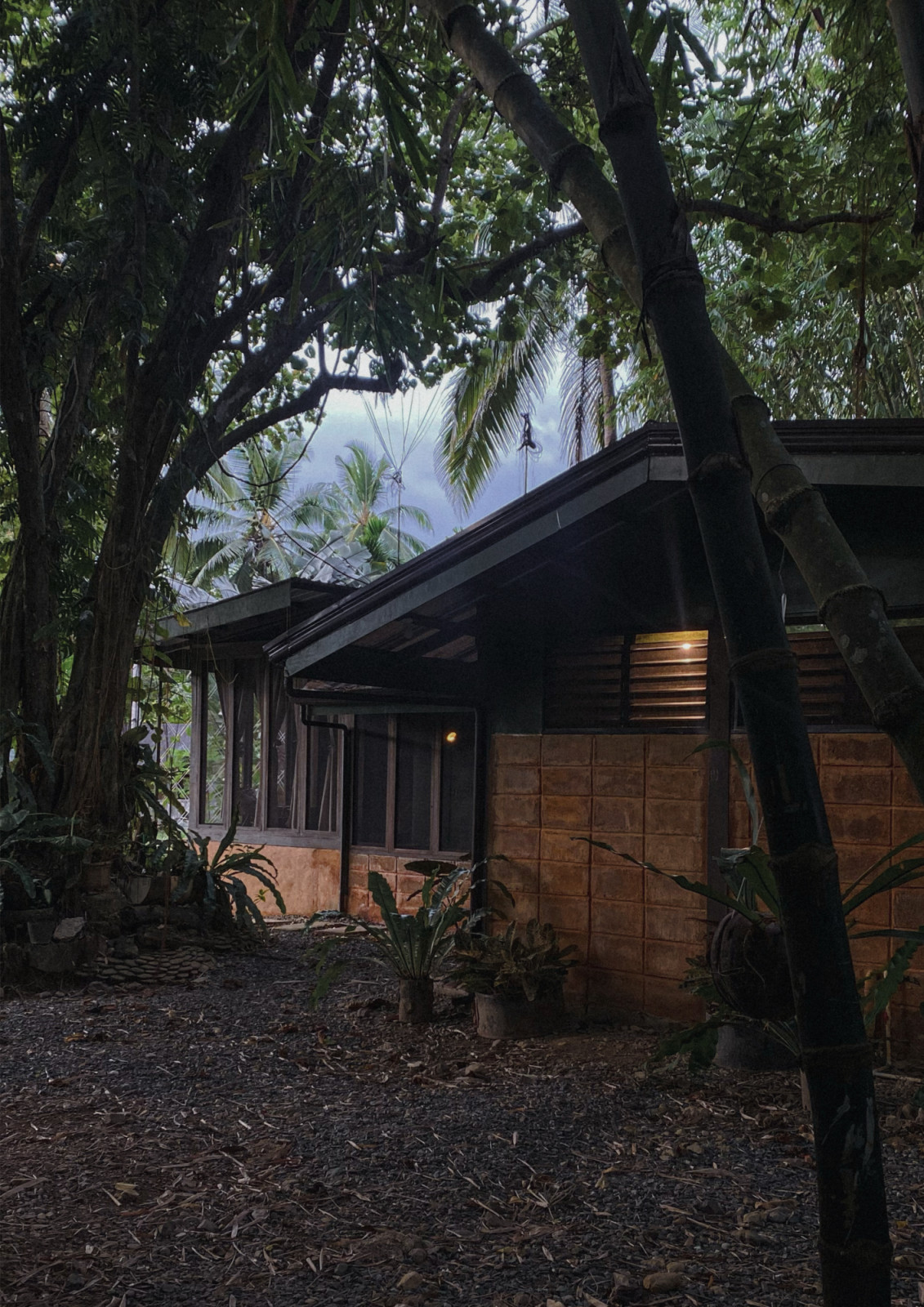 David Padadac's personal residence, situated beside the Aga Mos satellite studio in the hilly, inland part of Lio. The house originally had two small rooms with no kitchen or living space. Rather than overbuilding, David added only what was genuinely needed, working around the existing structure