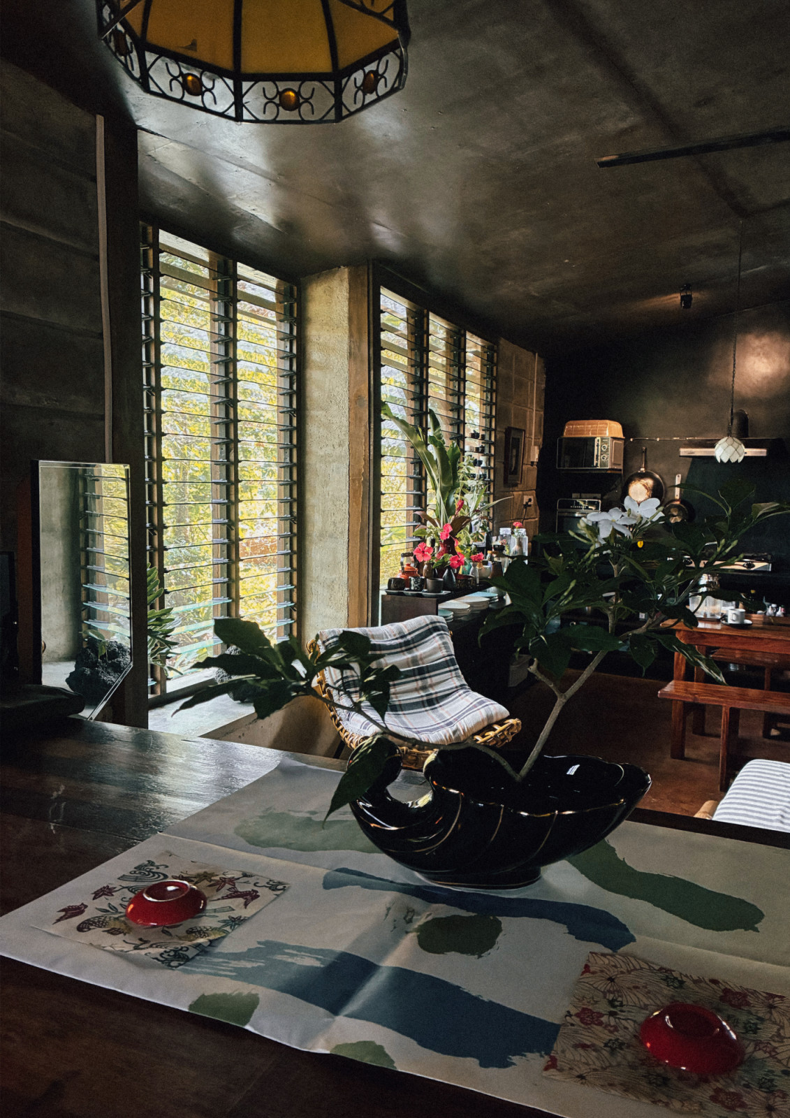 David Padadac's personal residence, situated beside the Aga Mos satellite studio in the hilly, inland part of Lio. The house originally had two small rooms with no kitchen or living space. Rather than overbuilding, David added only what was genuinely needed, working around the existing structure