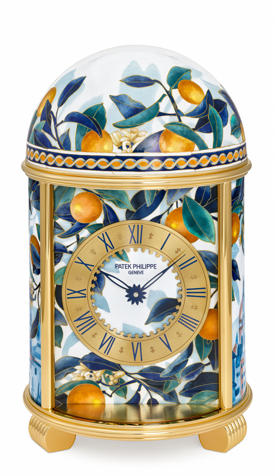Patek Philippe Sicilian Oranges dome table clock, Ref. 20179M-001 (Photo: courtesy of Patek Philippe)
