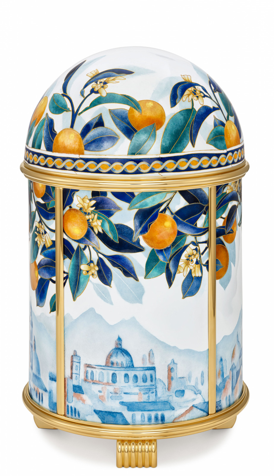 Patek Philippe Sicilian Oranges dome table clock, Ref. 20179M-001 (Photo: courtesy of Patek Philippe)