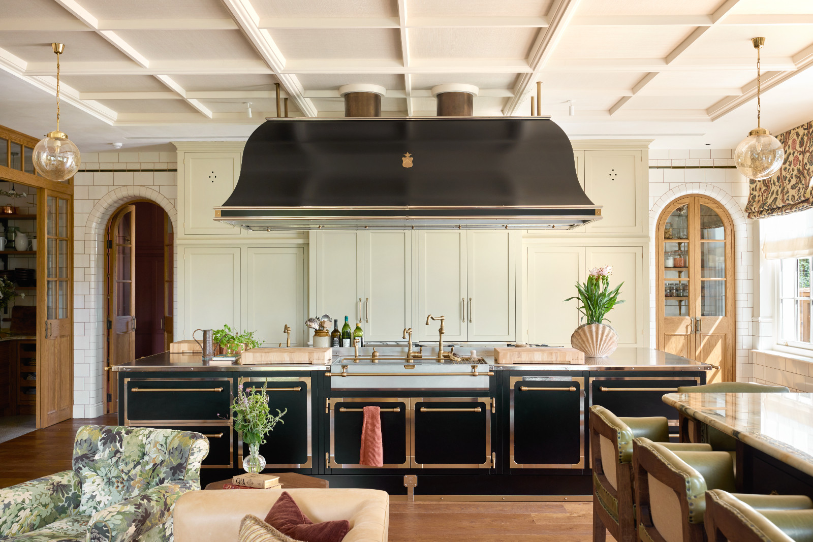 The kitchen of a Surrey, England family home designed by Linda Boronkay of Boronkay Studio