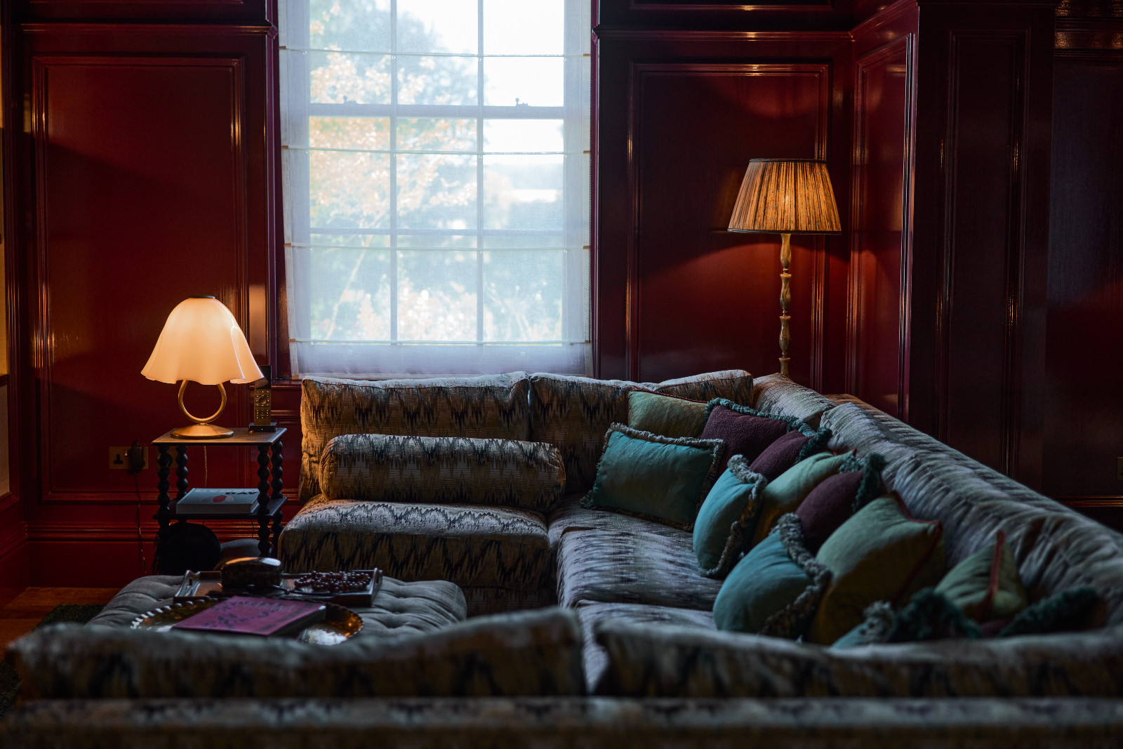 The lounge of a Surrey, England family home designed by Linda Boronkay of Boronkay Studio
