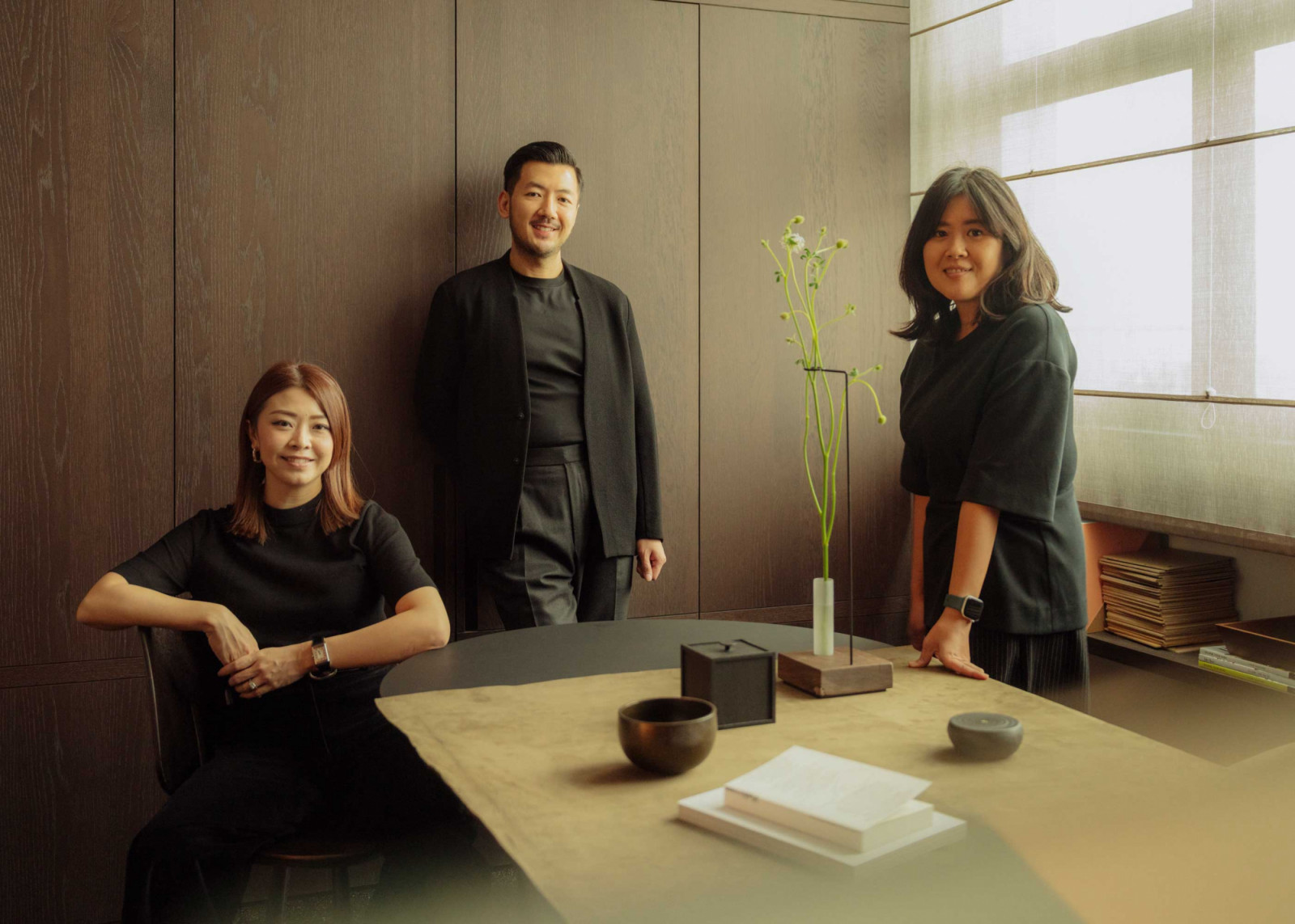 Sujonohun’s Molina Hun (left), Sujono Lim (centre) and Yanika Gunawan (right)
