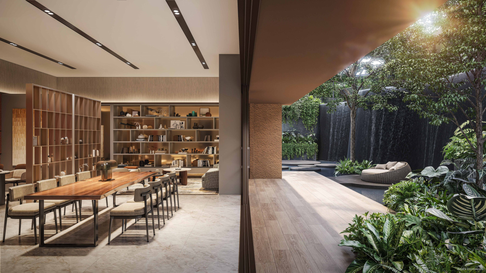 Artist’s impression of the Waterfall Club and Waterfall Deck