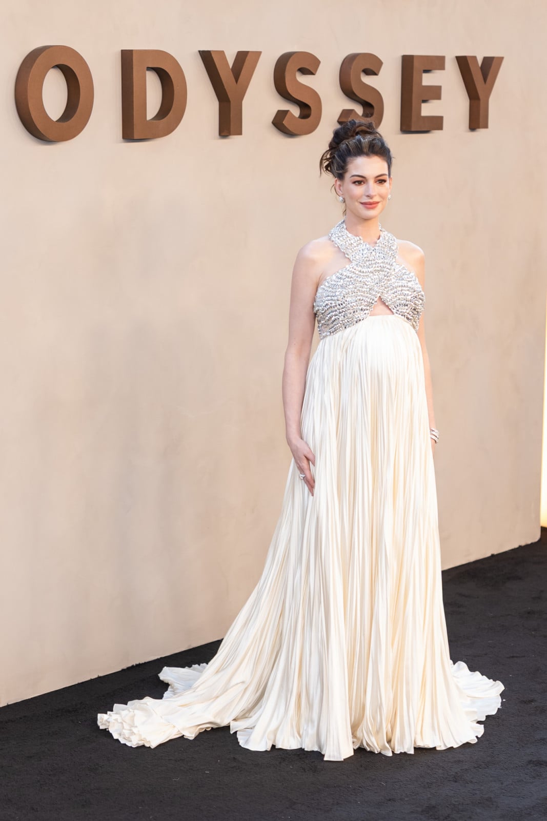 NEW YORK, NEW YORK - JULY 14: Anne Hathaway attends "The Odyssey" New York Premiere at AMC Lincoln Square Theater on July 14, 2026 in New York City. (Photo by TheStewartofNY/WireImage)