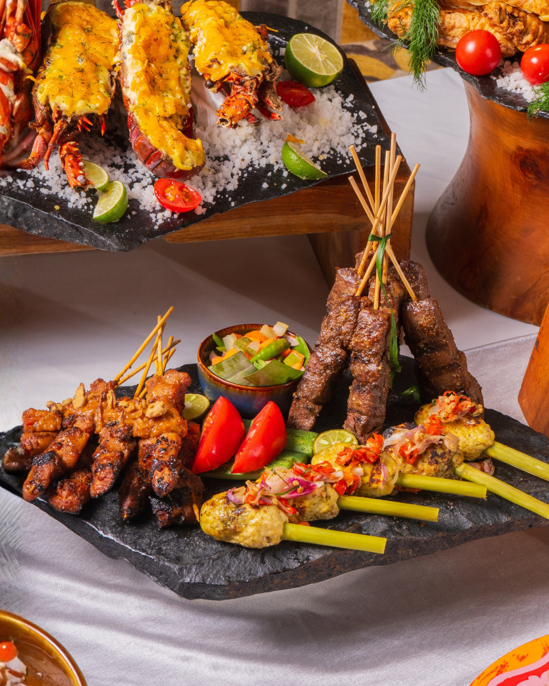 A selection of delicious satay from Indonesia