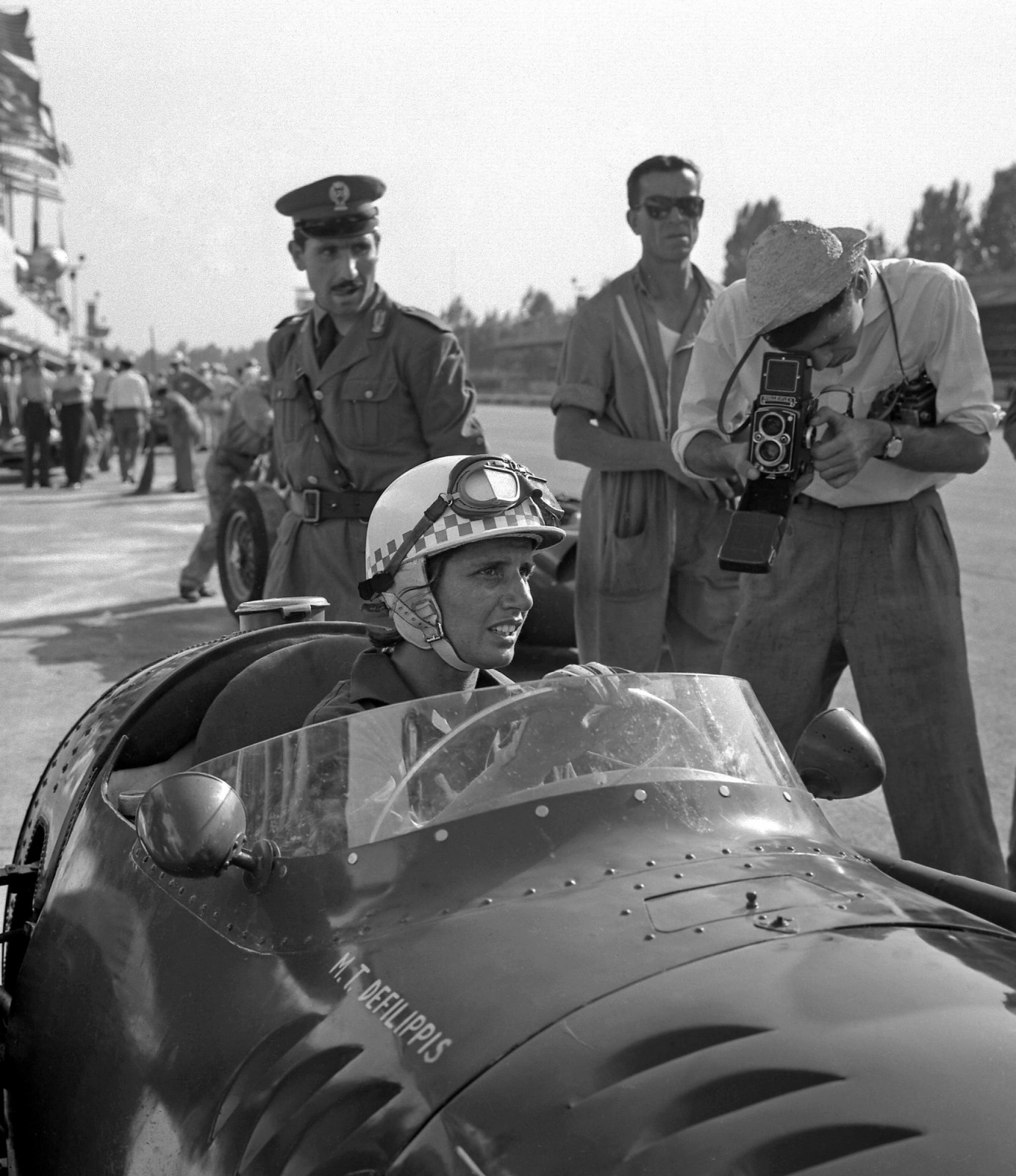 In 1958, Italian trailblazer Maria Teresa de Filippis made history as the first woman to compete in a Formula 1 Grand Prix, piloting Maserati’s iconic 250F. (Photo: Getty Images)