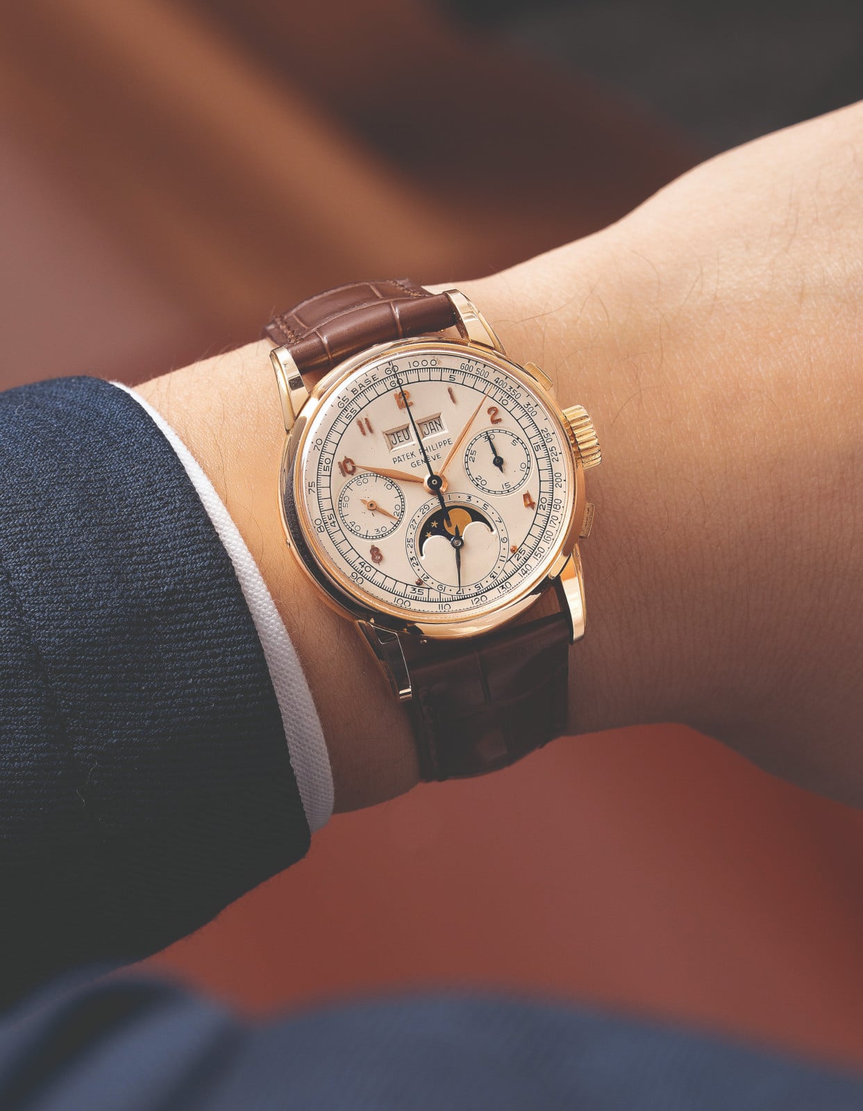 Patek Philippe Reference 2499 first series in pink gold sold by Phillips Watches (Photo: courtesy of Phillips Watches)