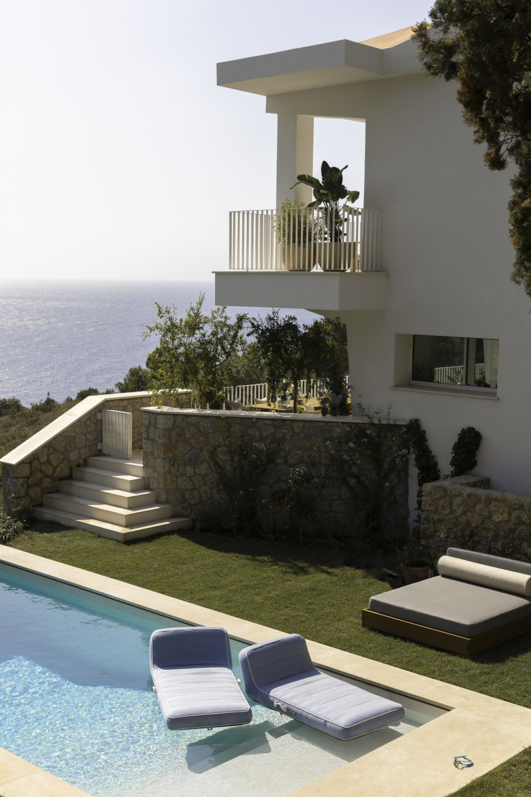 The garden was re-terraced with a sequence of outdoor spaces