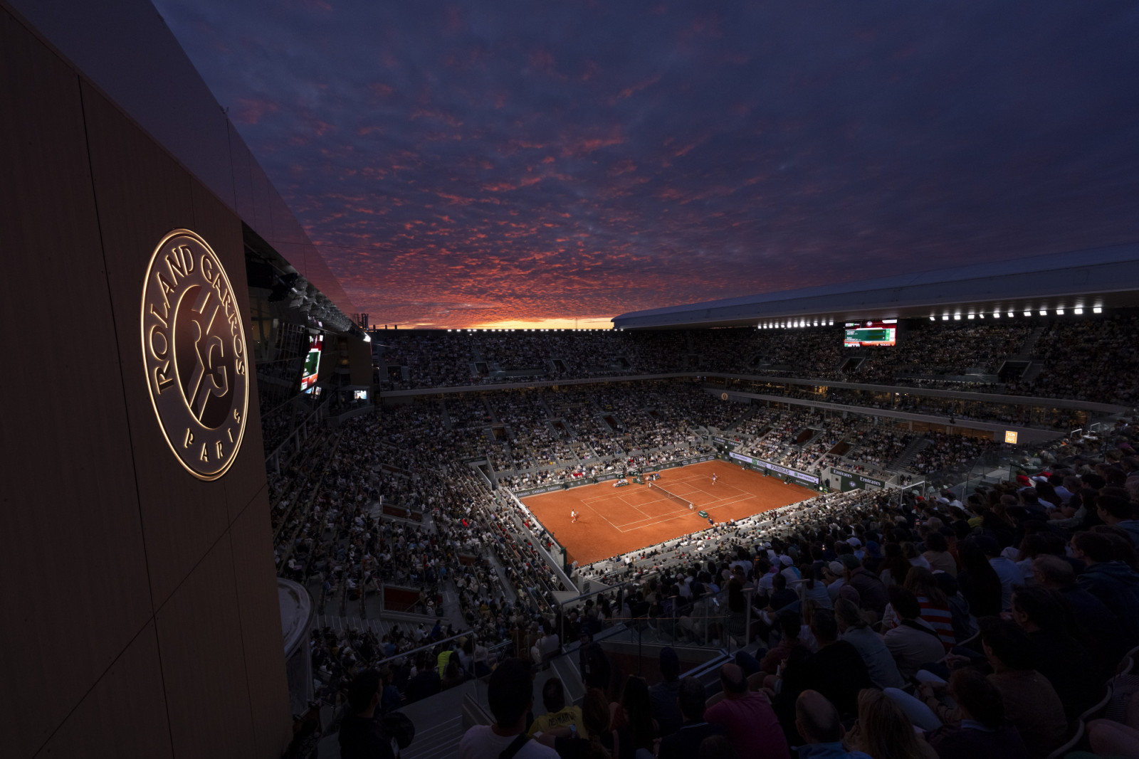 A general view during the Men’s Singles fourth round match between Joao Fonseca (BRA) and Casper Ruud (NOR)