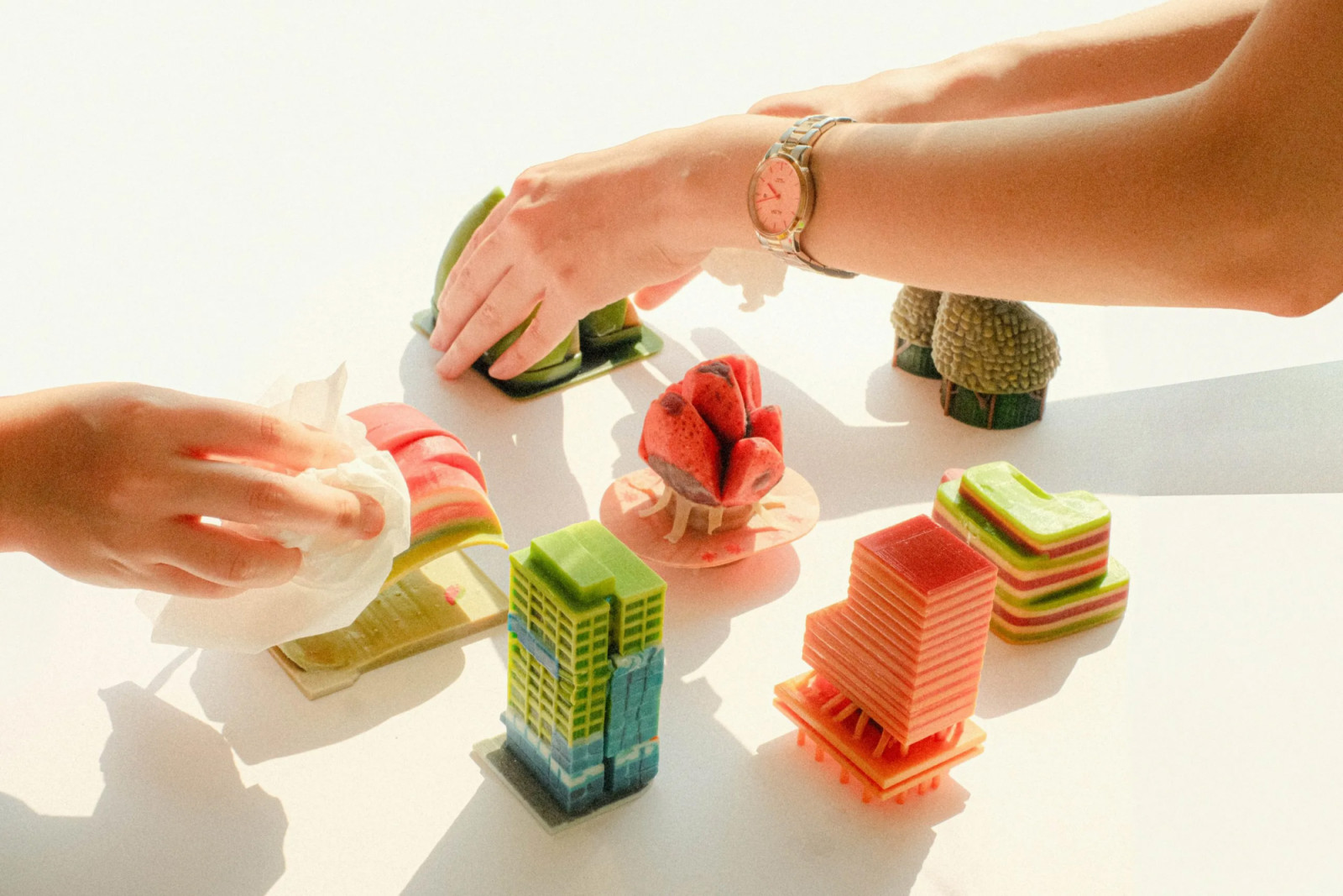 Also created by Immanuel Koh, these traditional Singaporean kuehs have been reimagined as edible cultural artefacts