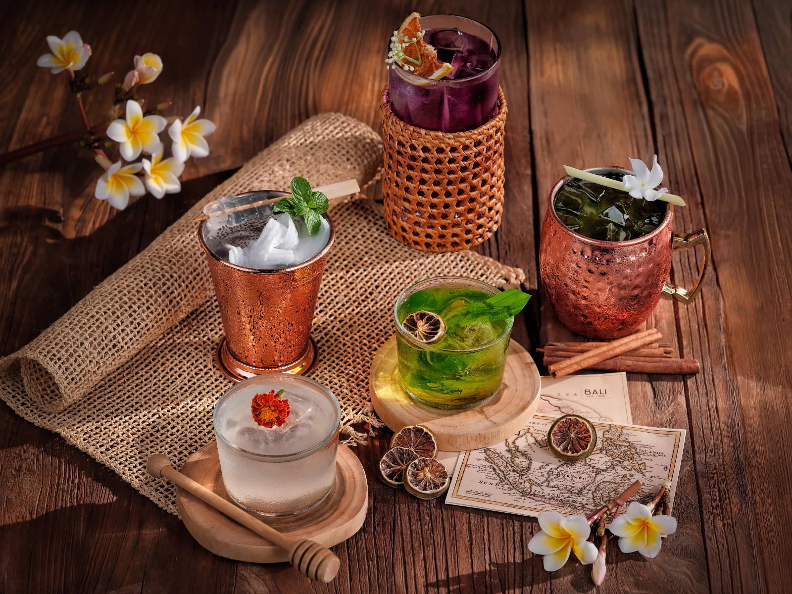The drink selection to pair with Bali Heritage Afternoon Tea