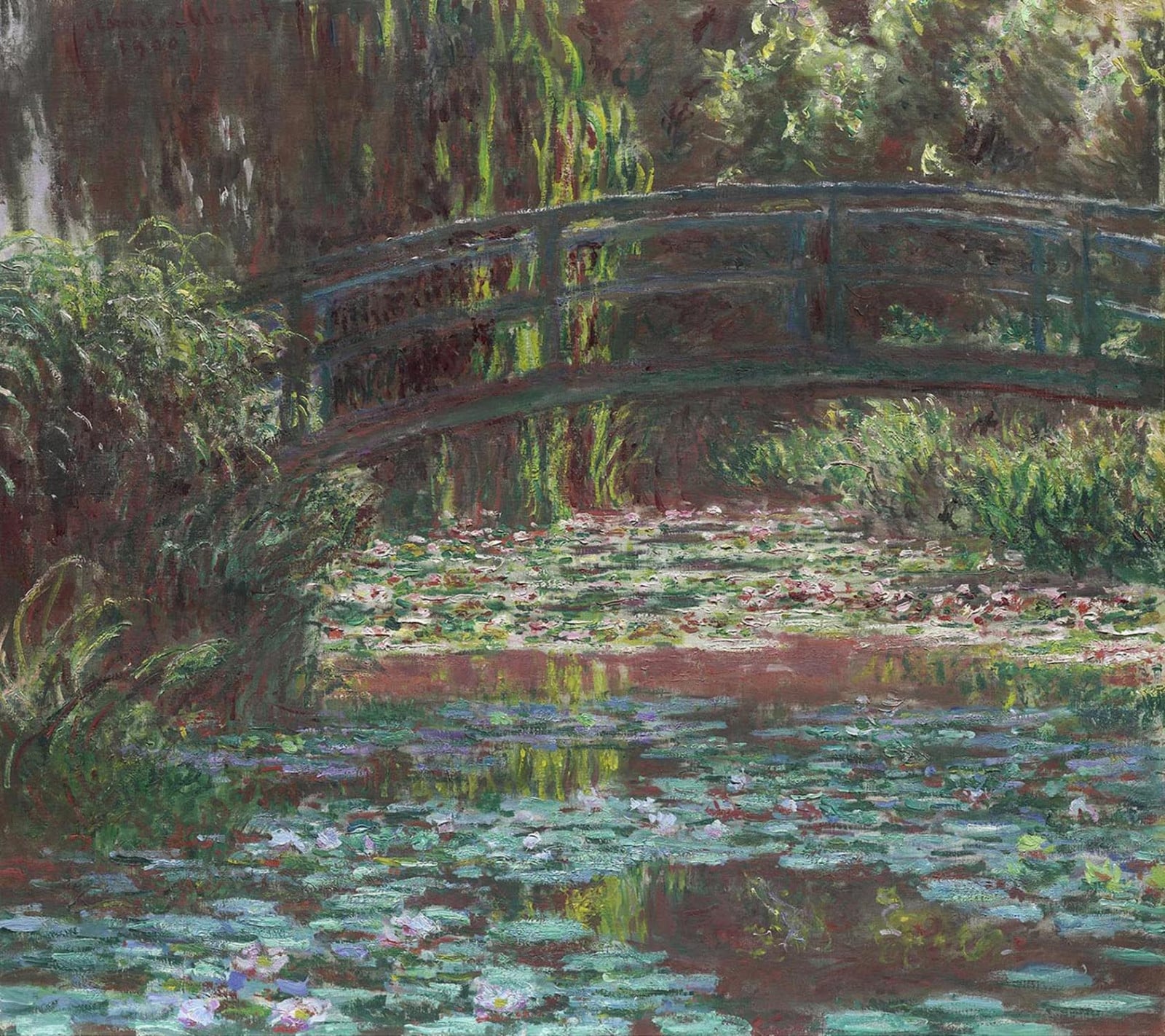 Water Lily Pond, 1900. Oil on canvas, 89.8 x 101 cm (35 3/8 x 39 3/4 in.). Mr. and Mrs. Lewis Larned Coburn Memorial Collection, 1933.441.