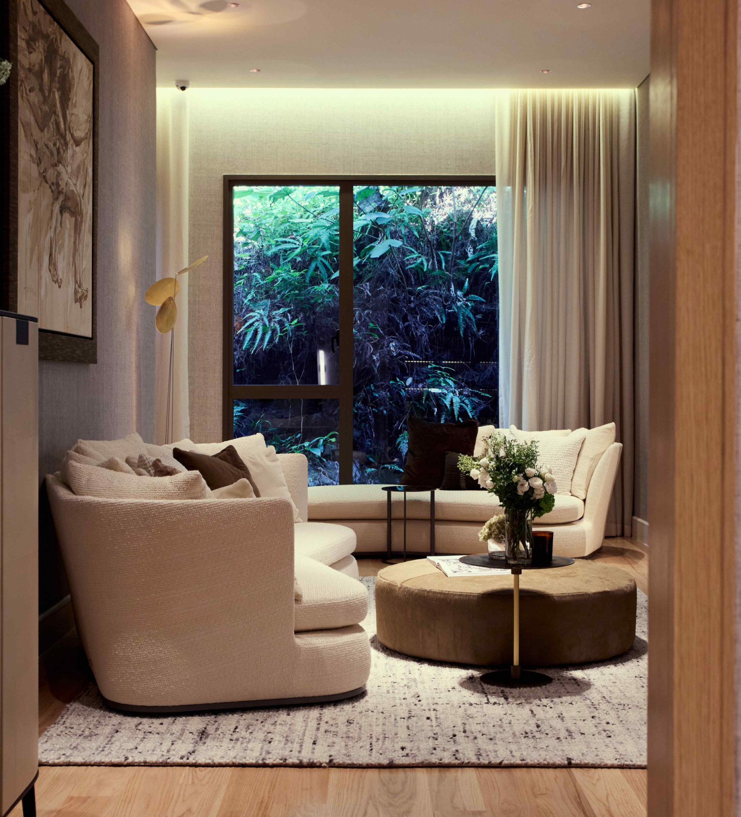 An adjacent living fitted with furnishings by SPACE Group