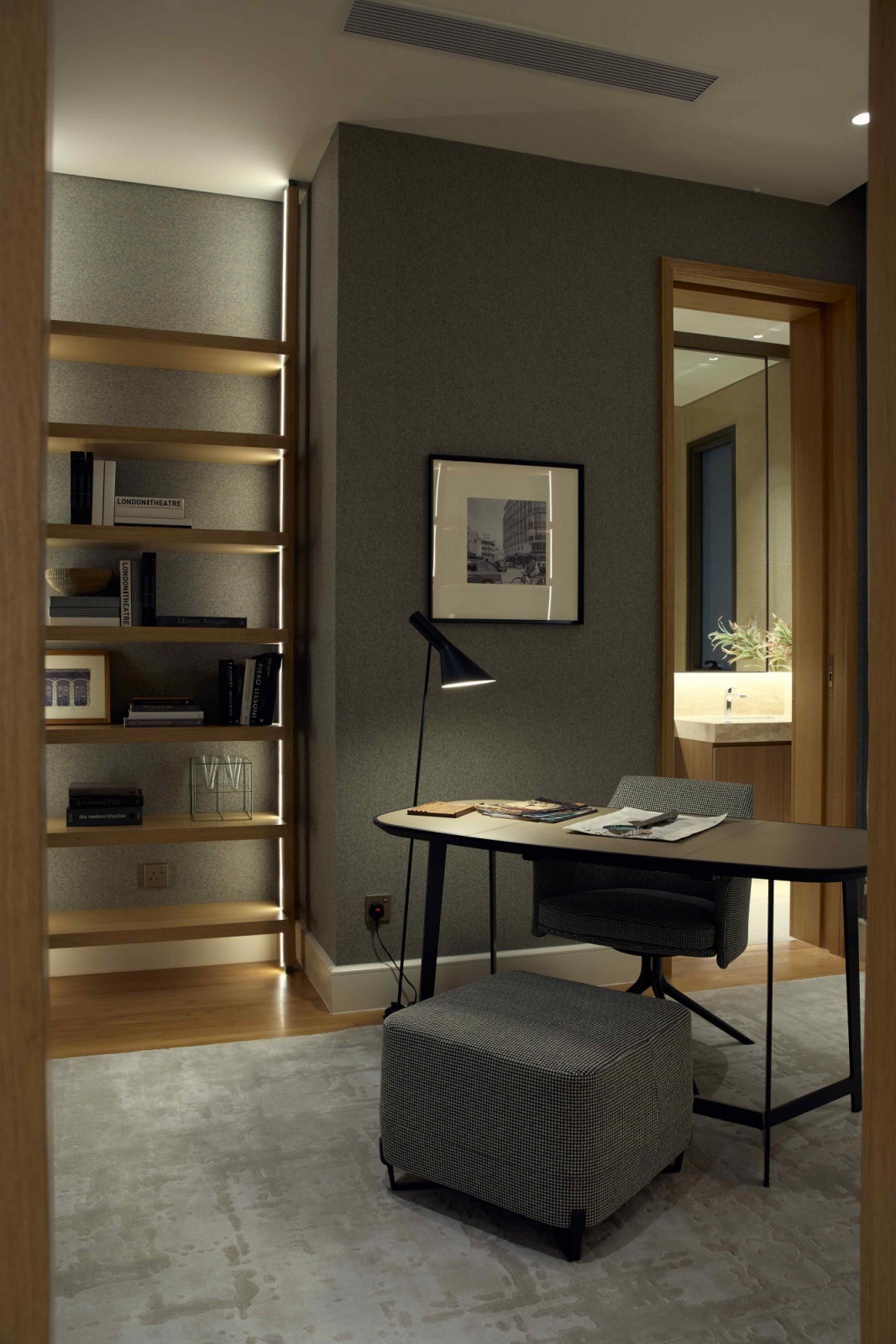 The quiet study with ample shelving space and an ensuite