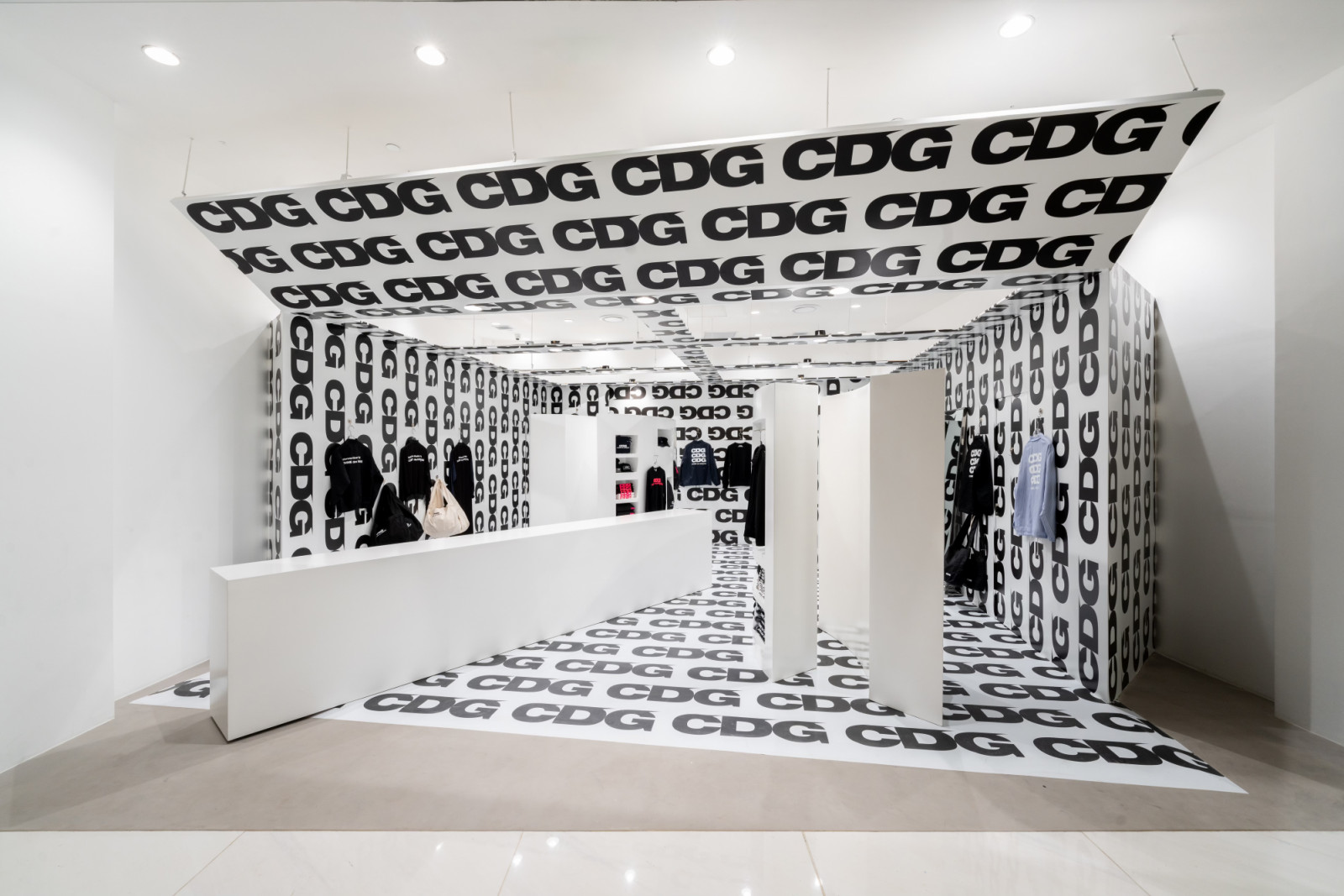 The CDG boutique, featuring its iconic logo motif, within Greenbelt 2.
