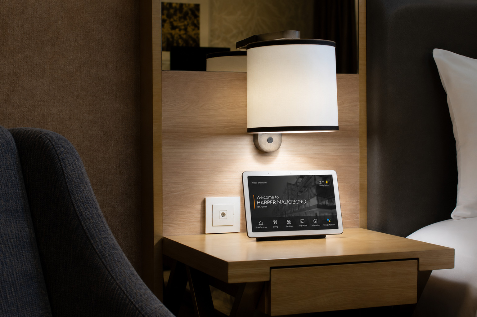 A seamless Google Nest-powered in-room services