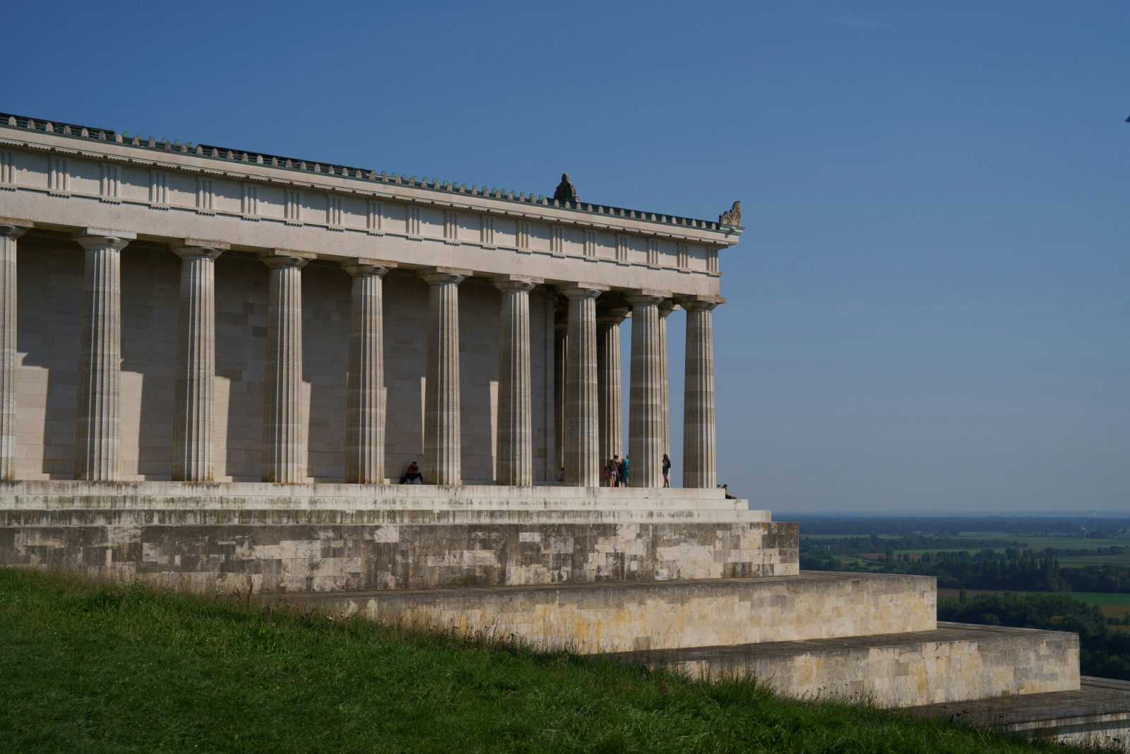 The memorial’s hilltop position was chosen deliberately, commanding views across the Bavarian countryside below (Photo: Mohamed B)