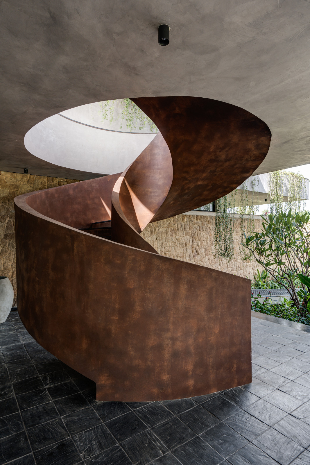 The centre of the living room in a multigenerational home designed by 23 Degrees Design Shift in Hyderabad, India