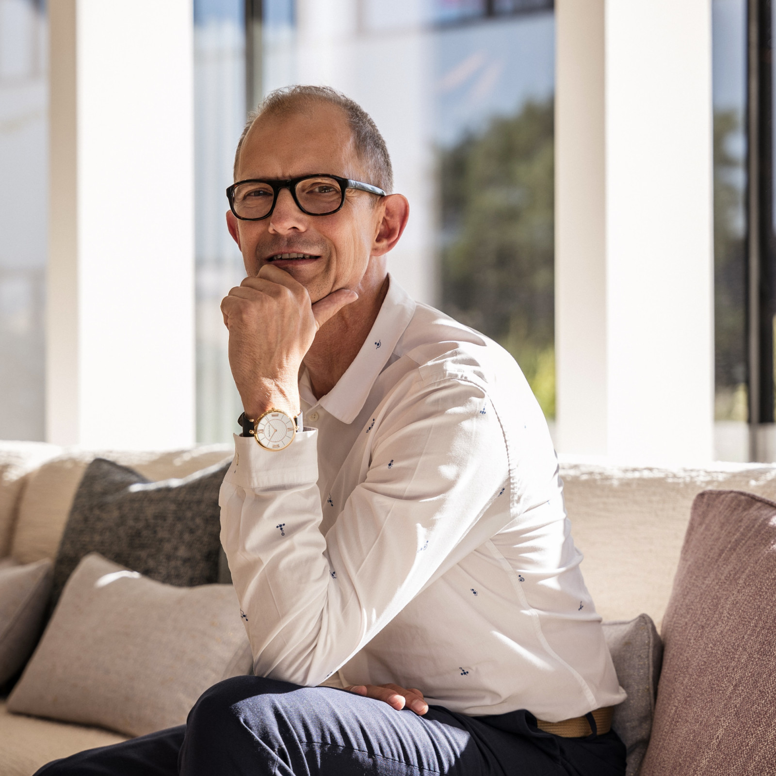 portrait of rainer bernard, Director Research & Development Watches at Van Cleef & Arpels. Campus Genevois de la haute Horlogerie. Geneva, Switzerland
