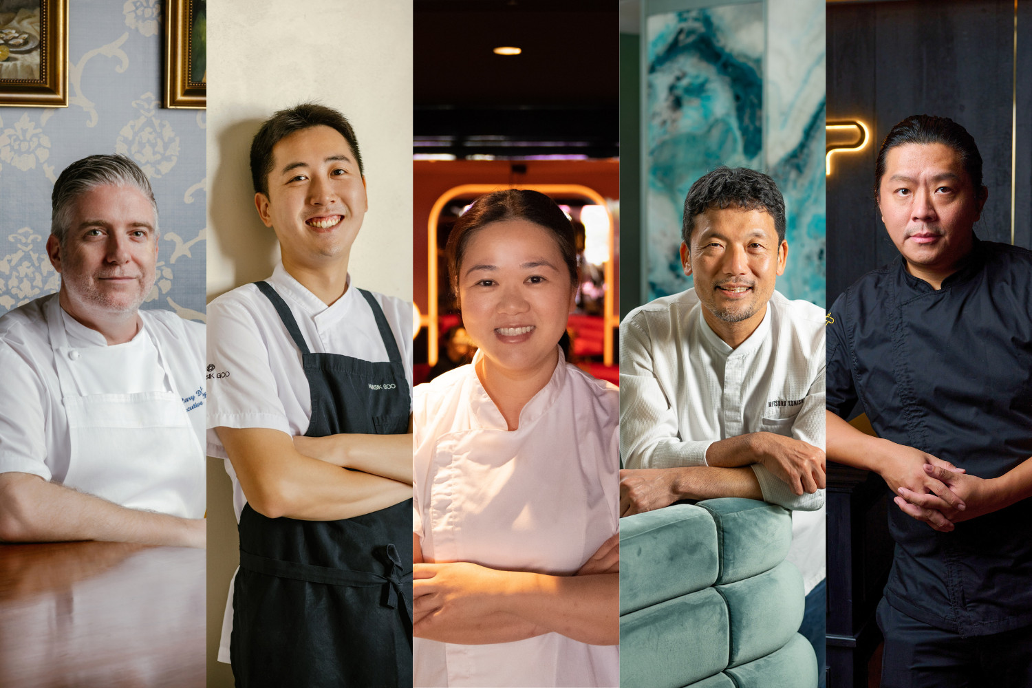 A selection of chefs featured in our article on modern dining.