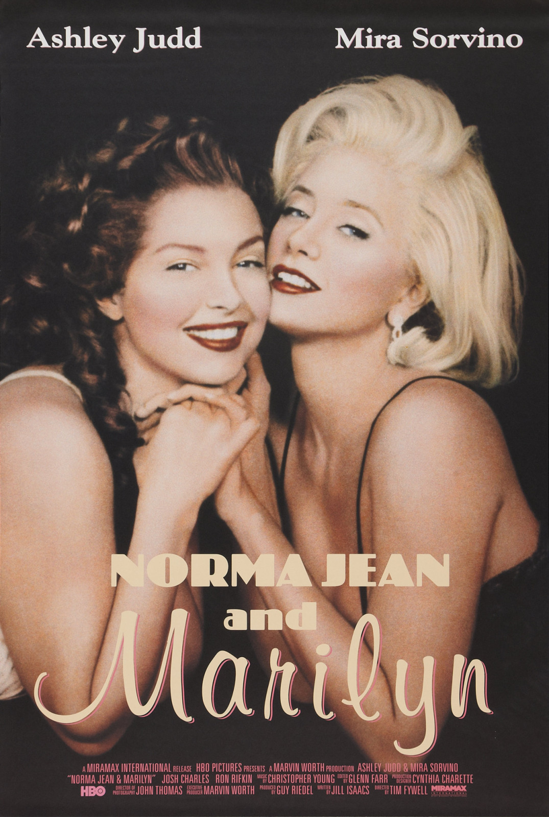Movie poster for 'Norma Jean & Marilyn,' starring Ashley Judd and Mira Sorvino as Norma Jean Baker and Marilyn Monroe.