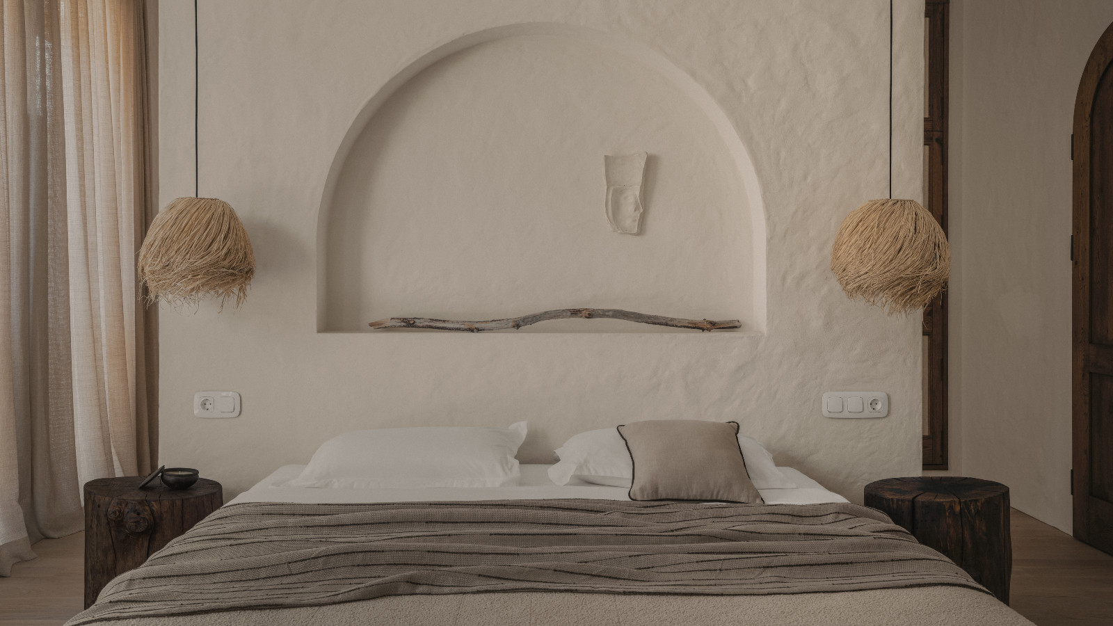 The bedroom of an Almaty, Kazakhstan family apartment designed by Kamilya Zhakypova of Alchemia.group