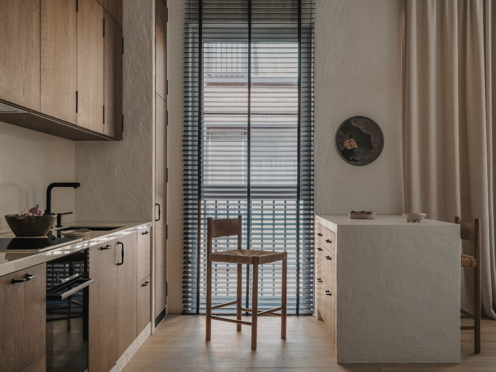 The kitchen of an Almaty, Kazakhstan family apartment designed by Kamilya Zhakypova of Alchemia.group