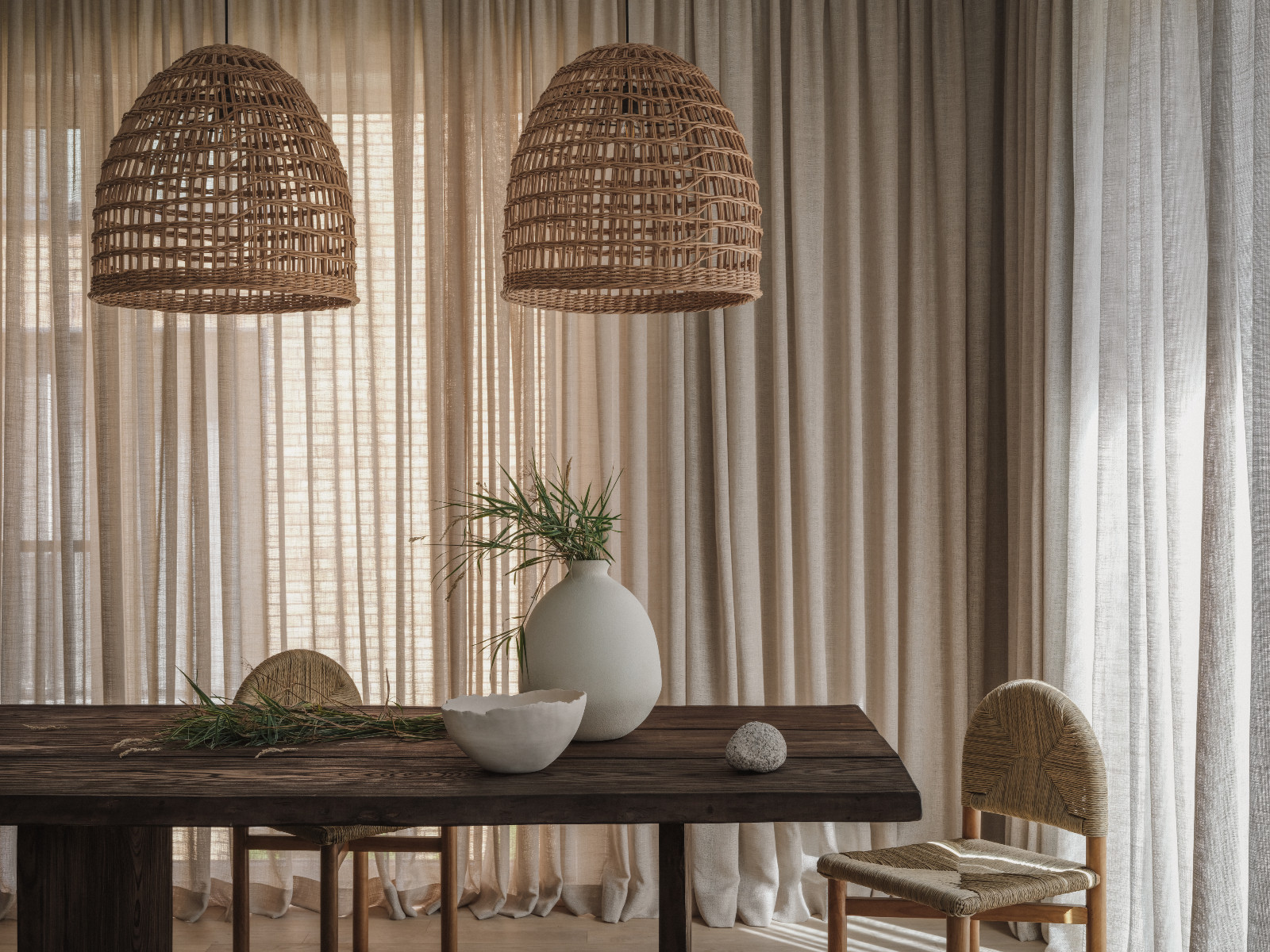 The dining room of an Almaty, Kazakhstan family apartment designed by Kamilya Zhakypova of Alchemia.group